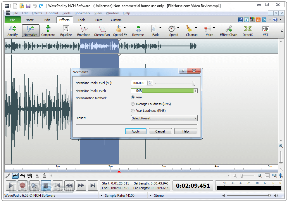 wavepad sound editor master